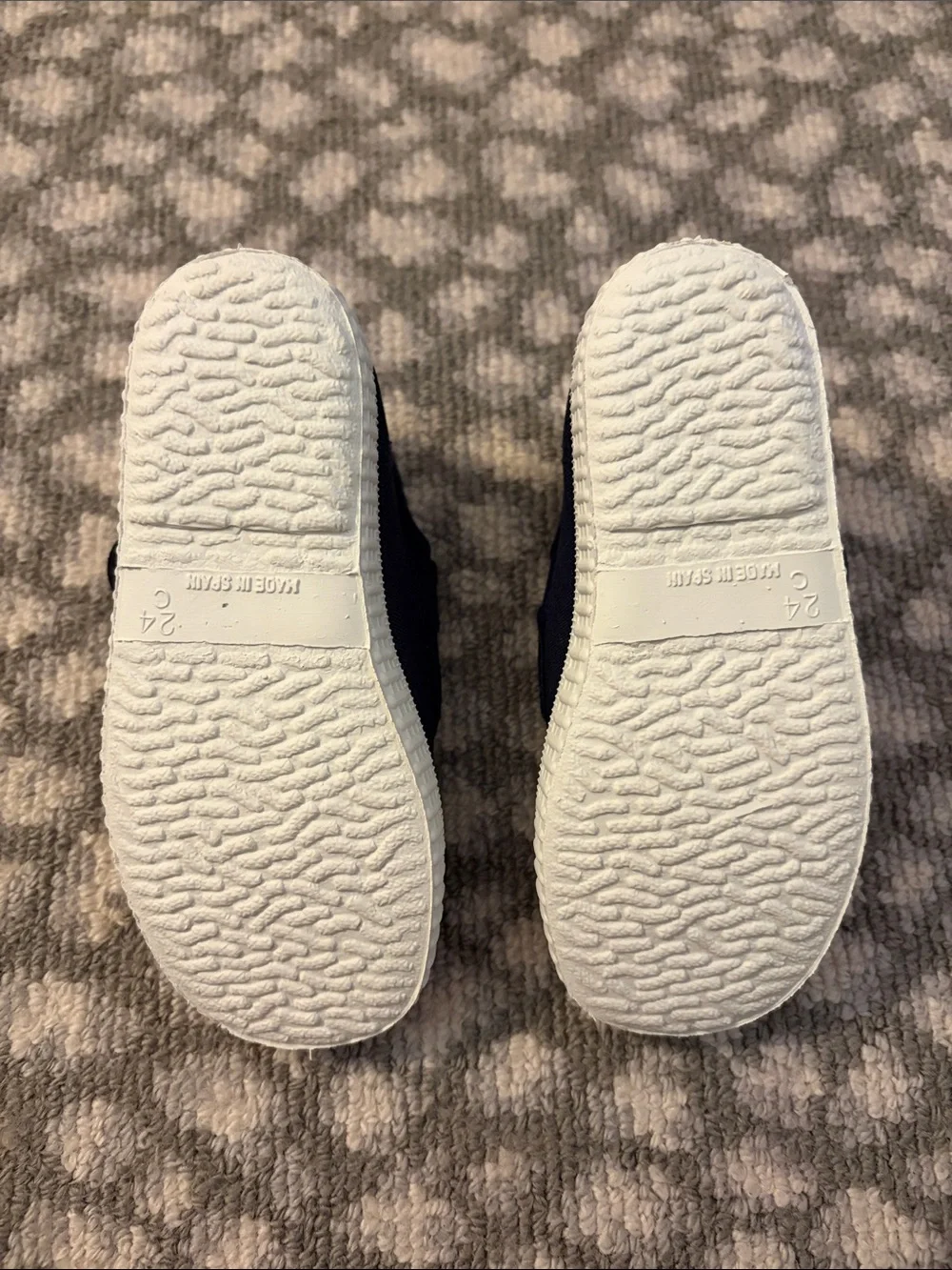 Cienta Navy Canvas Mary Jane Baby Walker Shoes